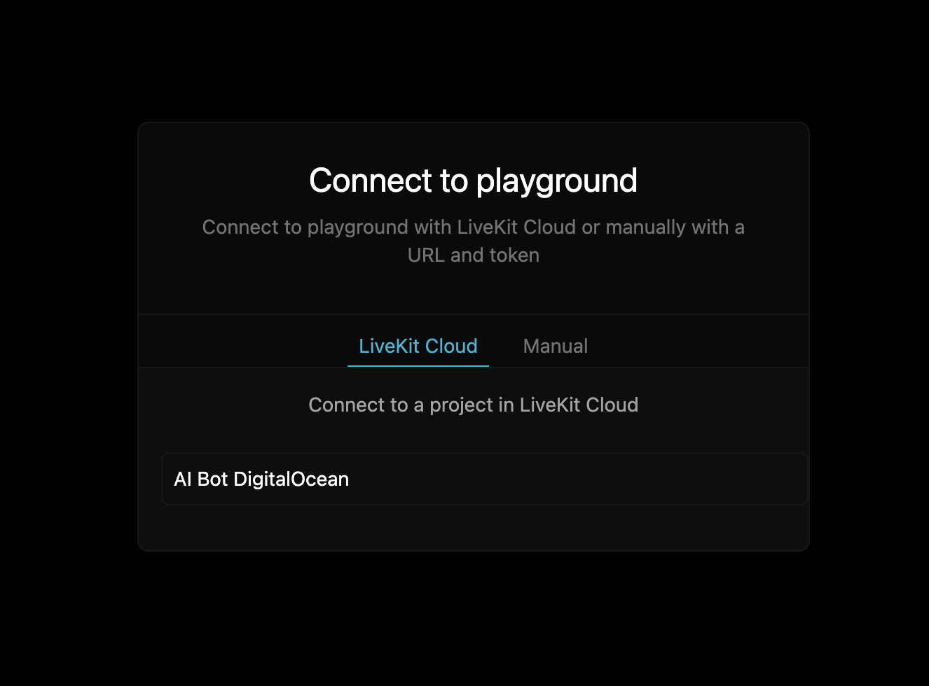 Connect your Project to Hosted Playground